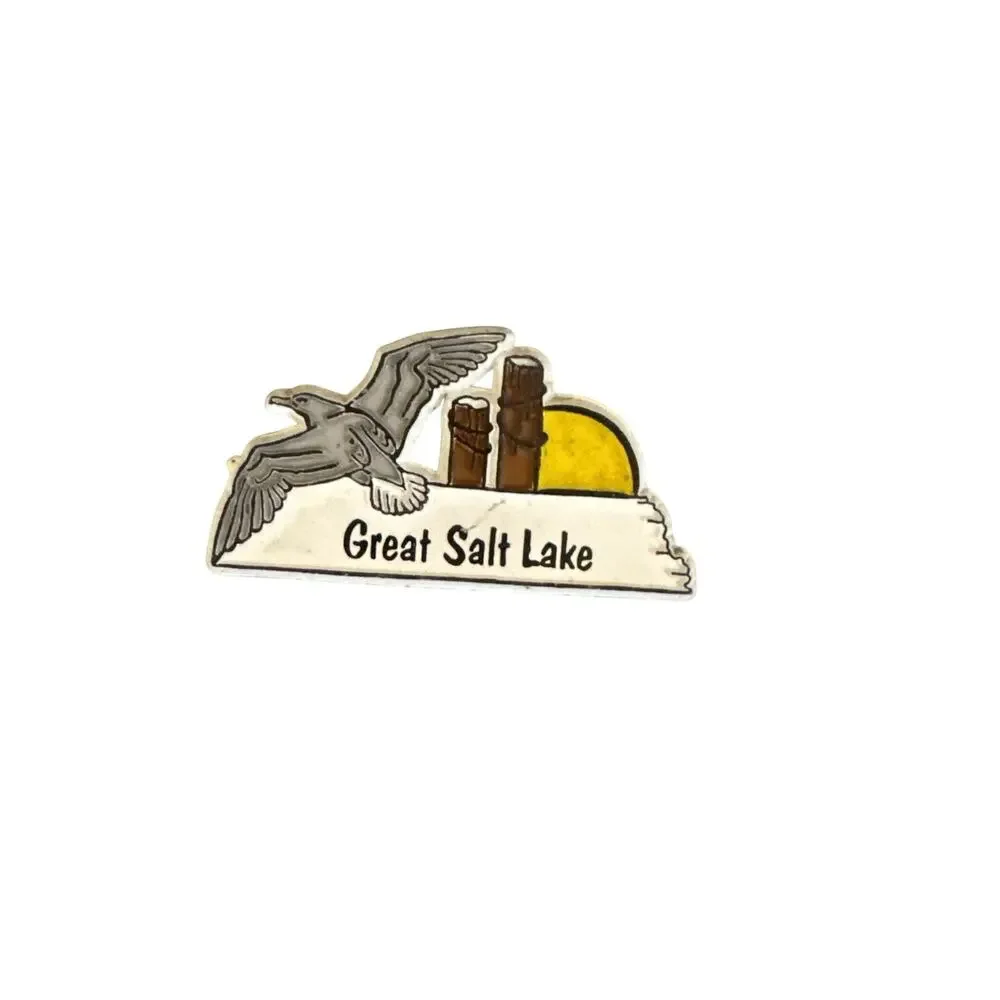 Vintage Great Salt Lake Fridge Magnet Travel Souvenir